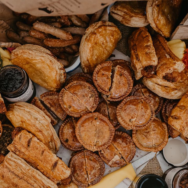 Pastry and pie spread for the wedding guests 