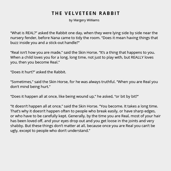 the velveteen rabbit