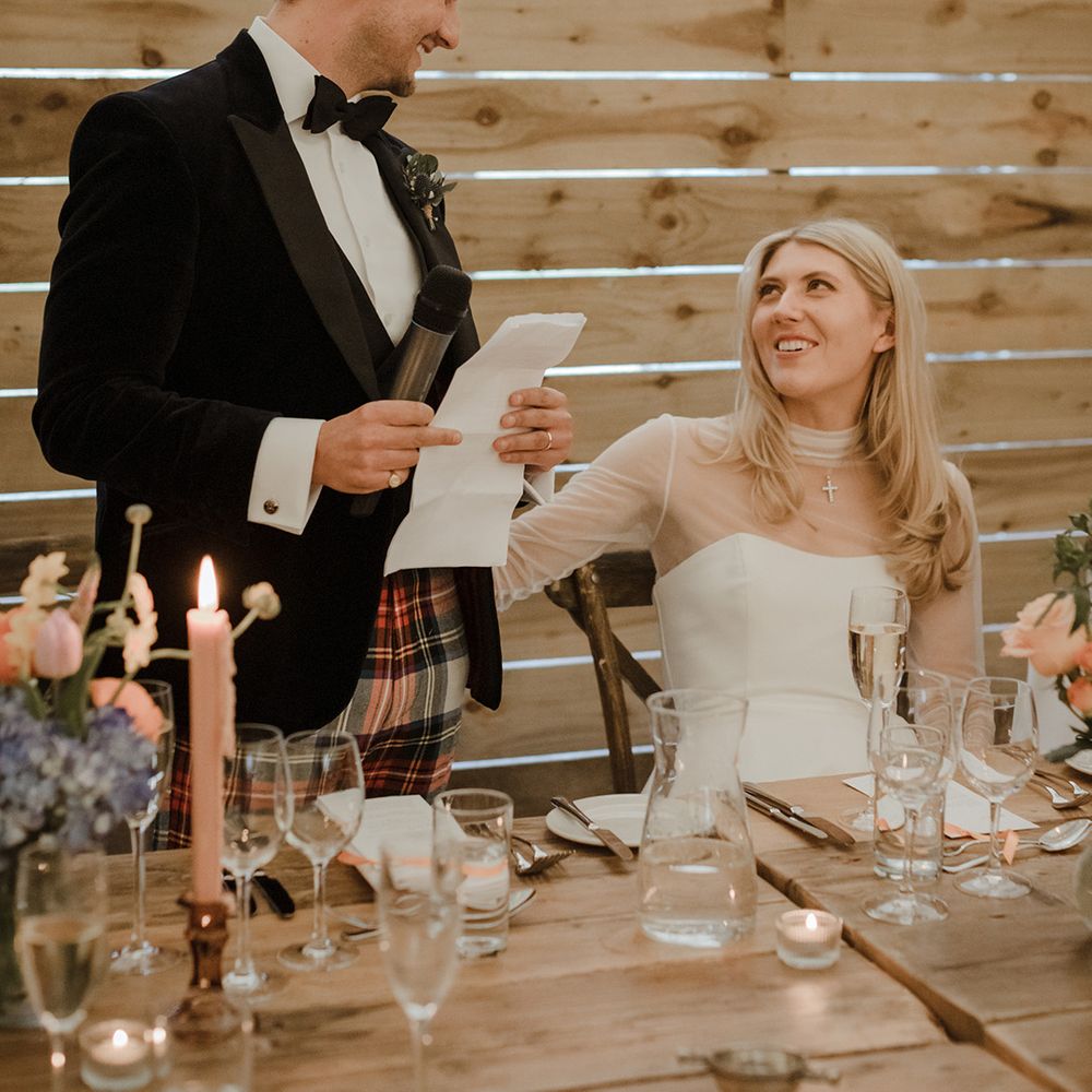 Groom speech at the wedding 