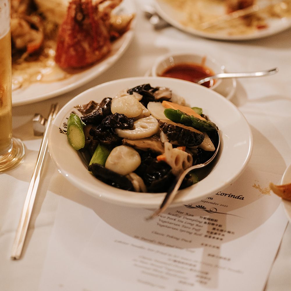 Food at the China Tang at The Dorchester for five course meal