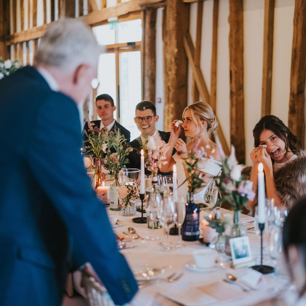 Wedding guests during the reception 