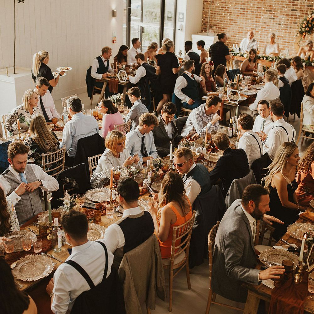Wedding breakfast at East Afton farmhouse