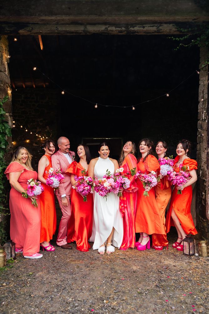 Ash Barton Estate Wedding With Orange Bridesmaid Dresses & Frozen Margaritas Ash Barton Estate Wedding With Orange Bridesmaid Dresses & Frozen Margaritas