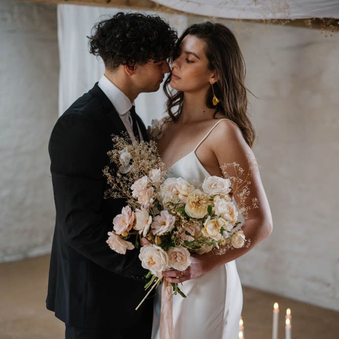 Intimate wedding portrait by Emmy Shoots