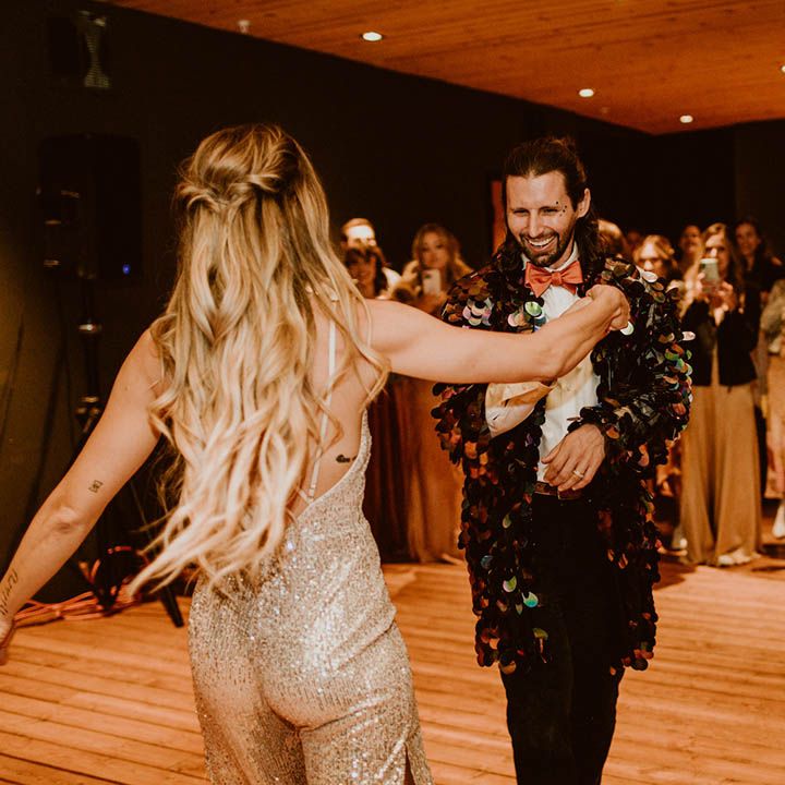 Bride & groom dance during reception