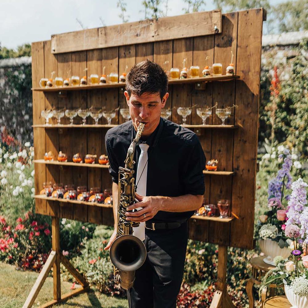 Saxophonist wedding ceremony music at Wadhurst Castle