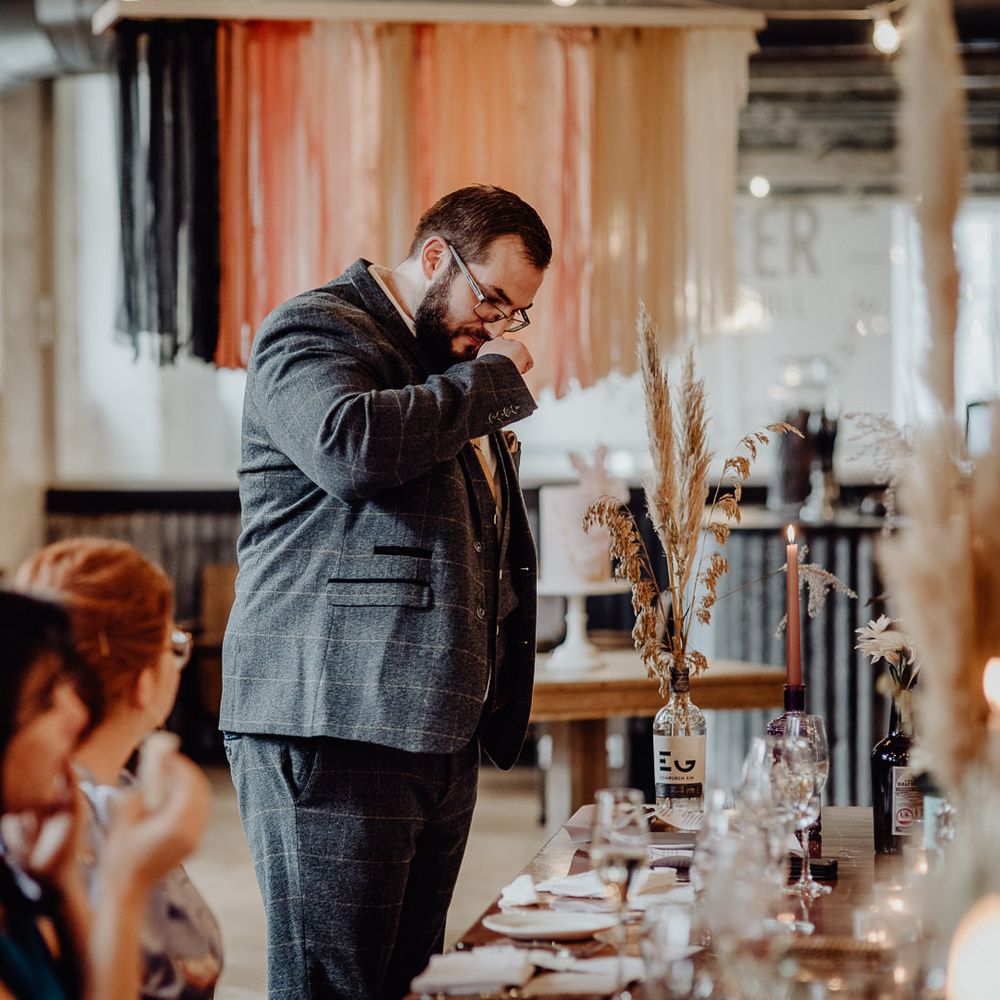 Best mans speech at Holmes Mill intimate wedding 