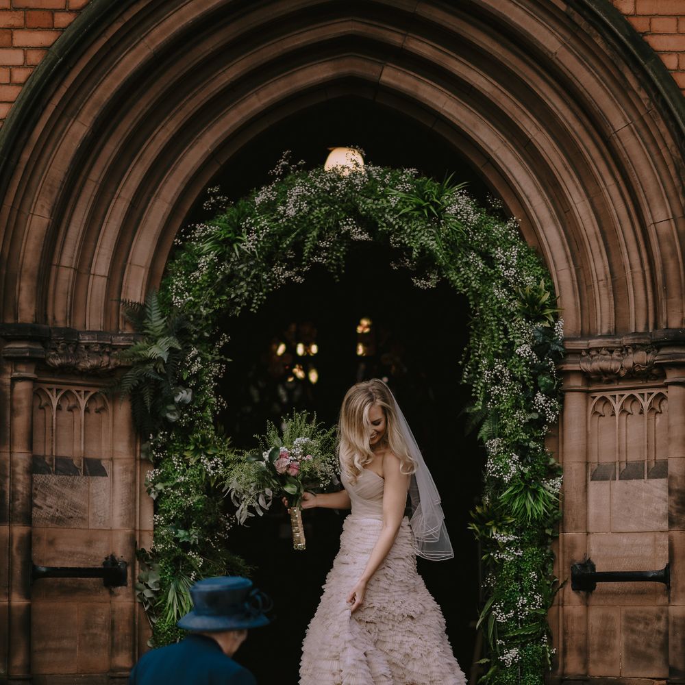 Watters blush wedding dress for bride 