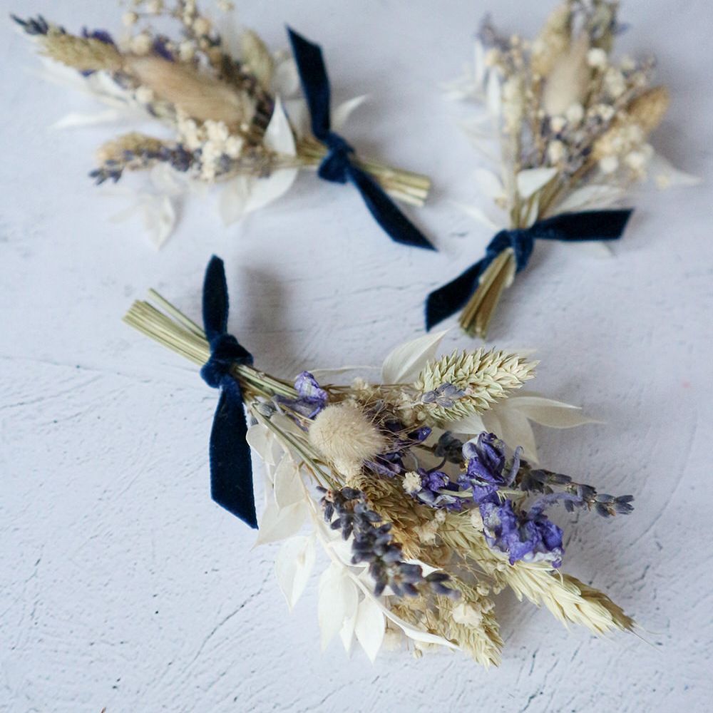 Trio of dried flowers