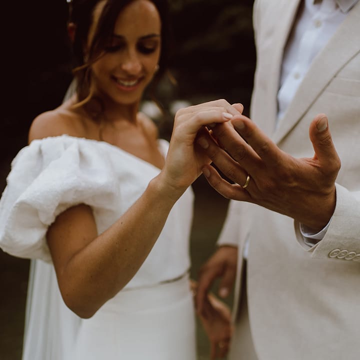 Bride and groom first dance