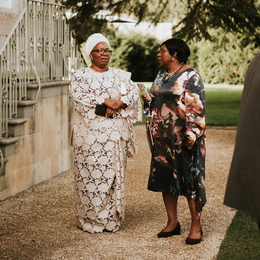 wedding guest in traditional Zimbabwean outfit 