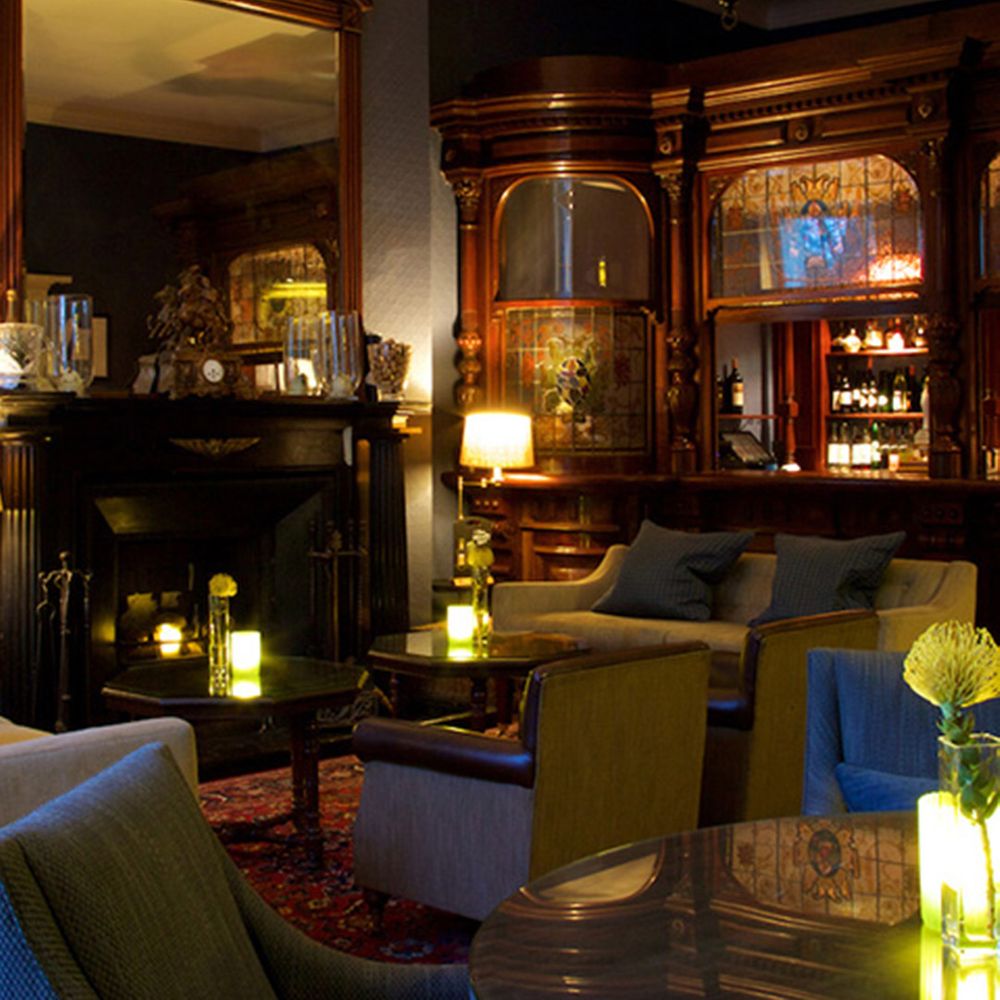 Storrs Hall Hotel wedding venue with a dimly lit mysterious bar perfect for late night celebrations 