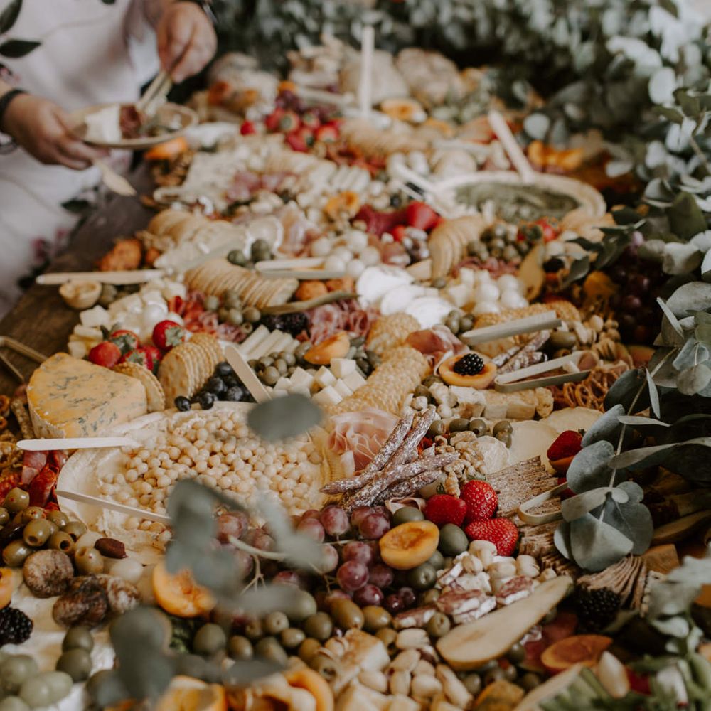 Colourful grazing table in replacement of starters or Canapés 