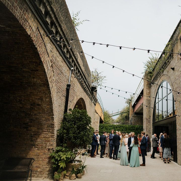 Wedding guests at 100 Barrington wedding venue in Brixton, London