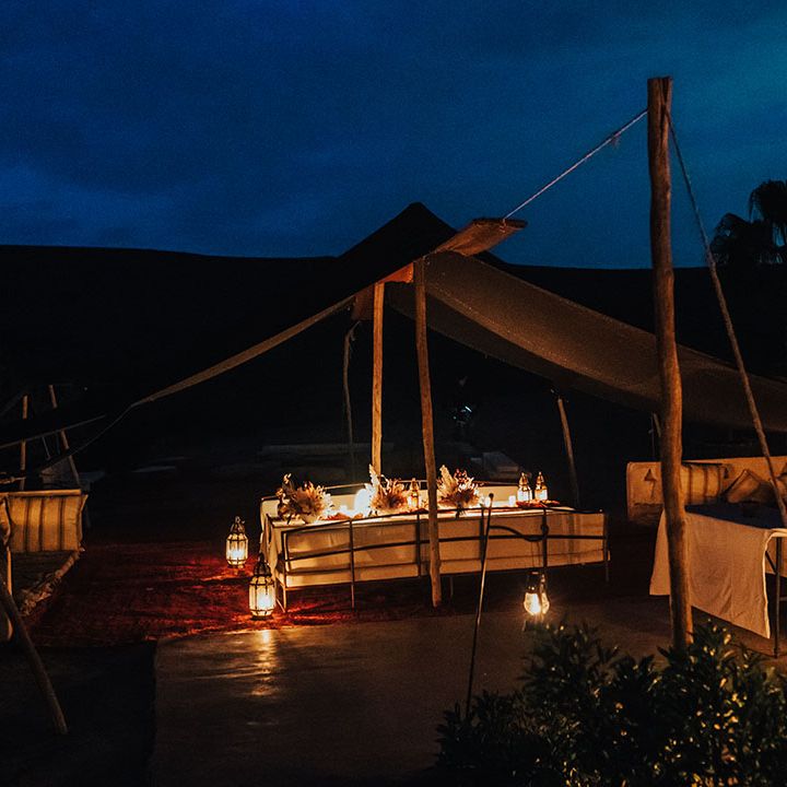 Outdoor wedding tablescape for Marrakech wedding 