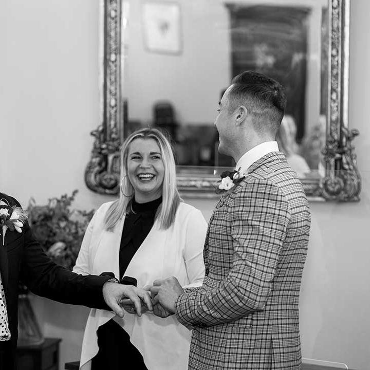 Grooms during wedding ceremony