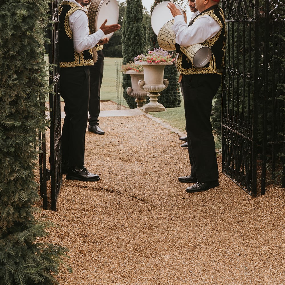 Zaffa band wedding entertainment play for country house wedding 