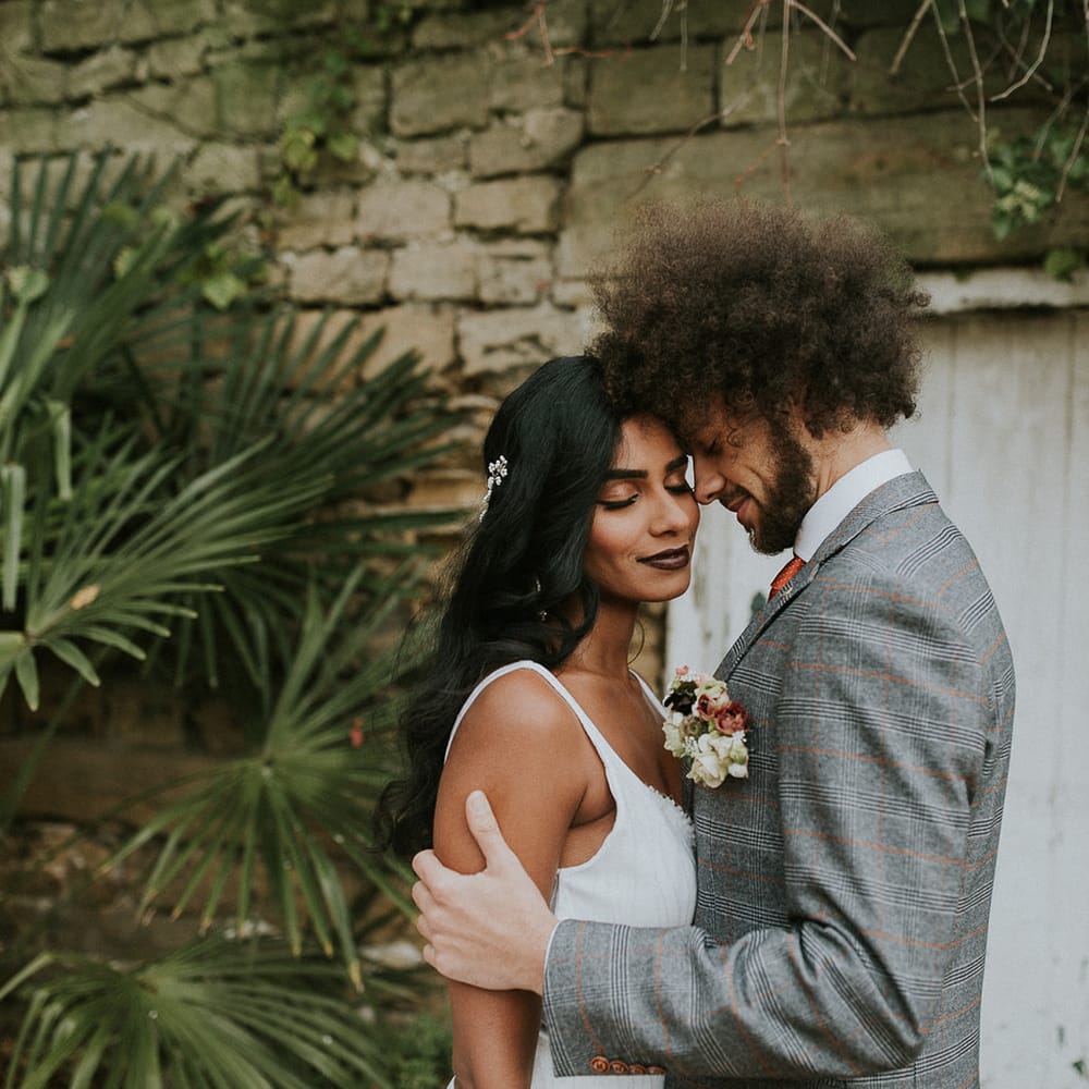 Bride and groom portrait by Lyanne Grey Photography