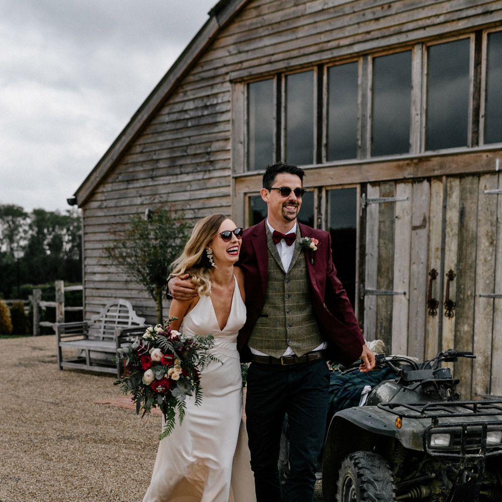 Bride and groom portrait at High Billinghurst Farm by Epic Love Story Photography