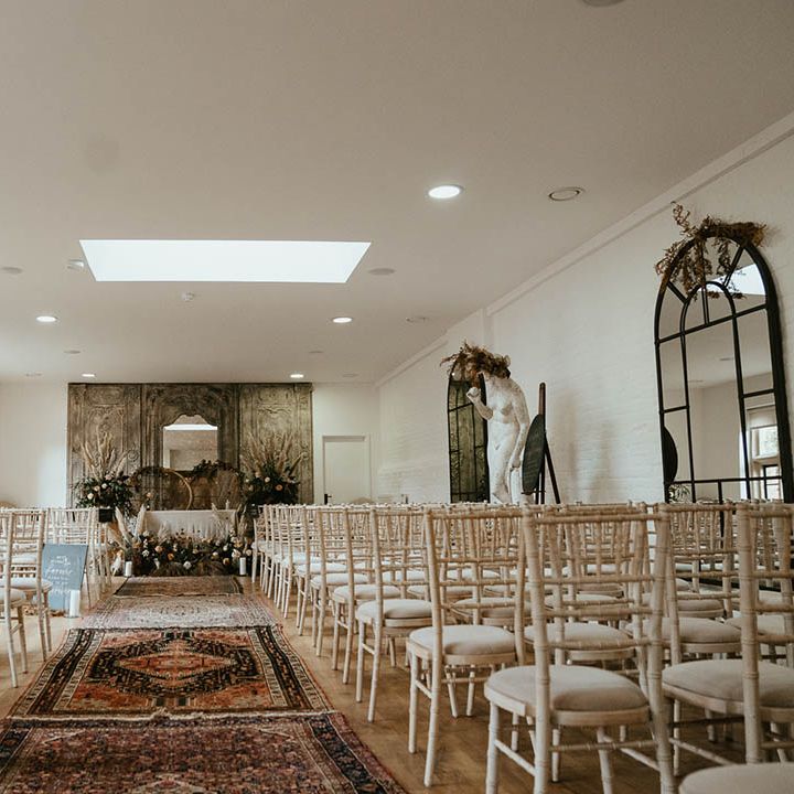 Wedding ceremony room at Oxnead Hall wedding venue 
