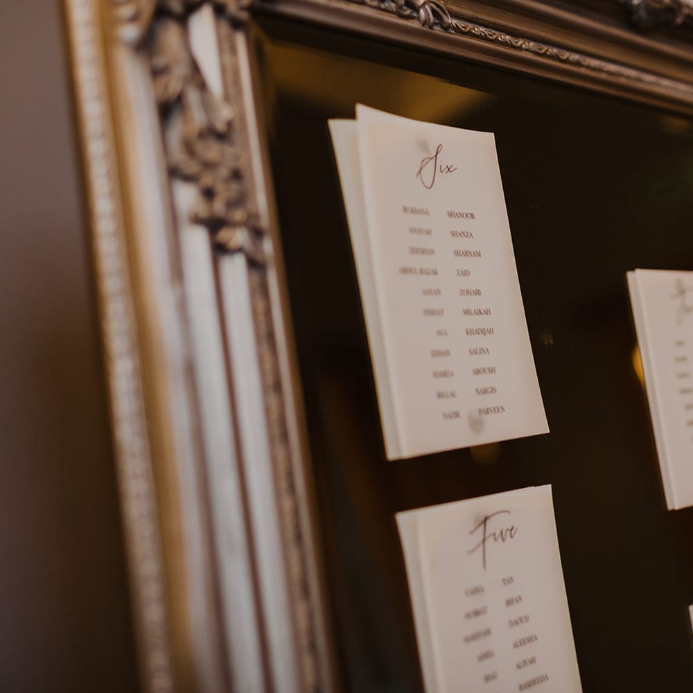 Orante mirror fame table plan 