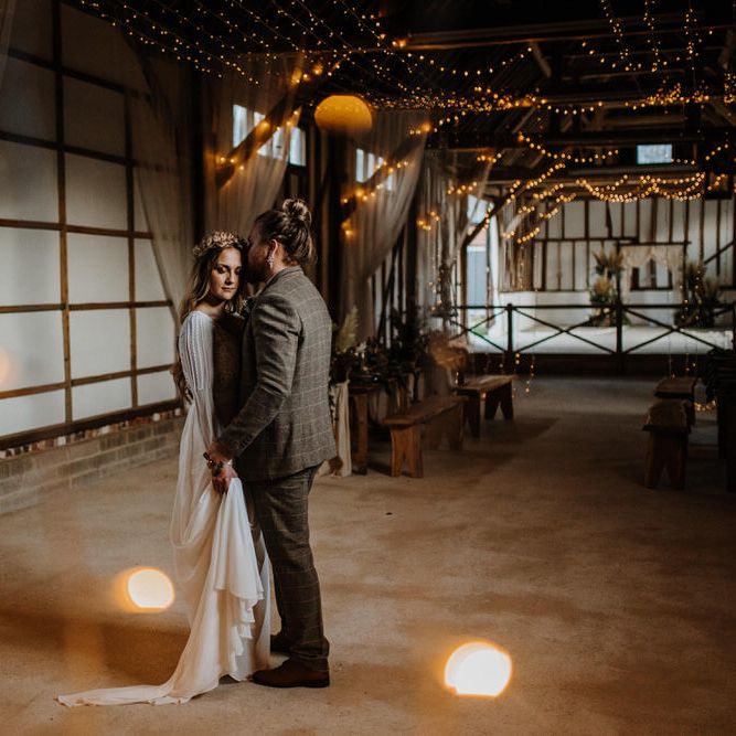 Boho barn wedding with rustic but luxe feel
