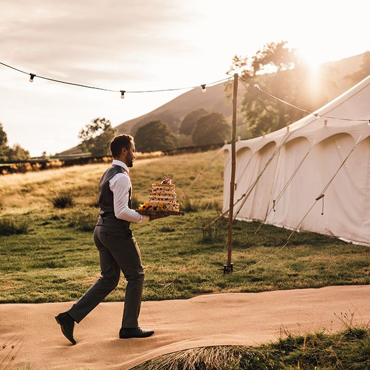 Outdoor tipi for wedding reception