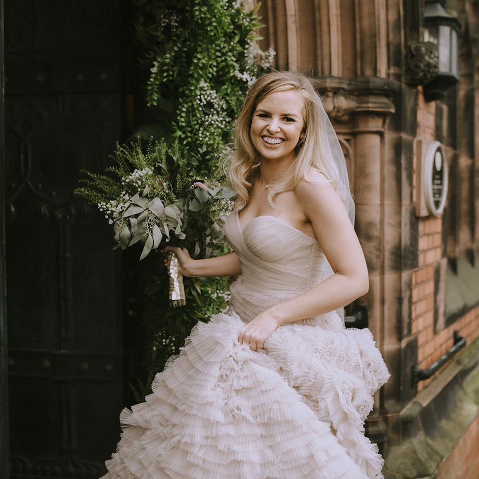 Second hand Watters blush wedding dress
