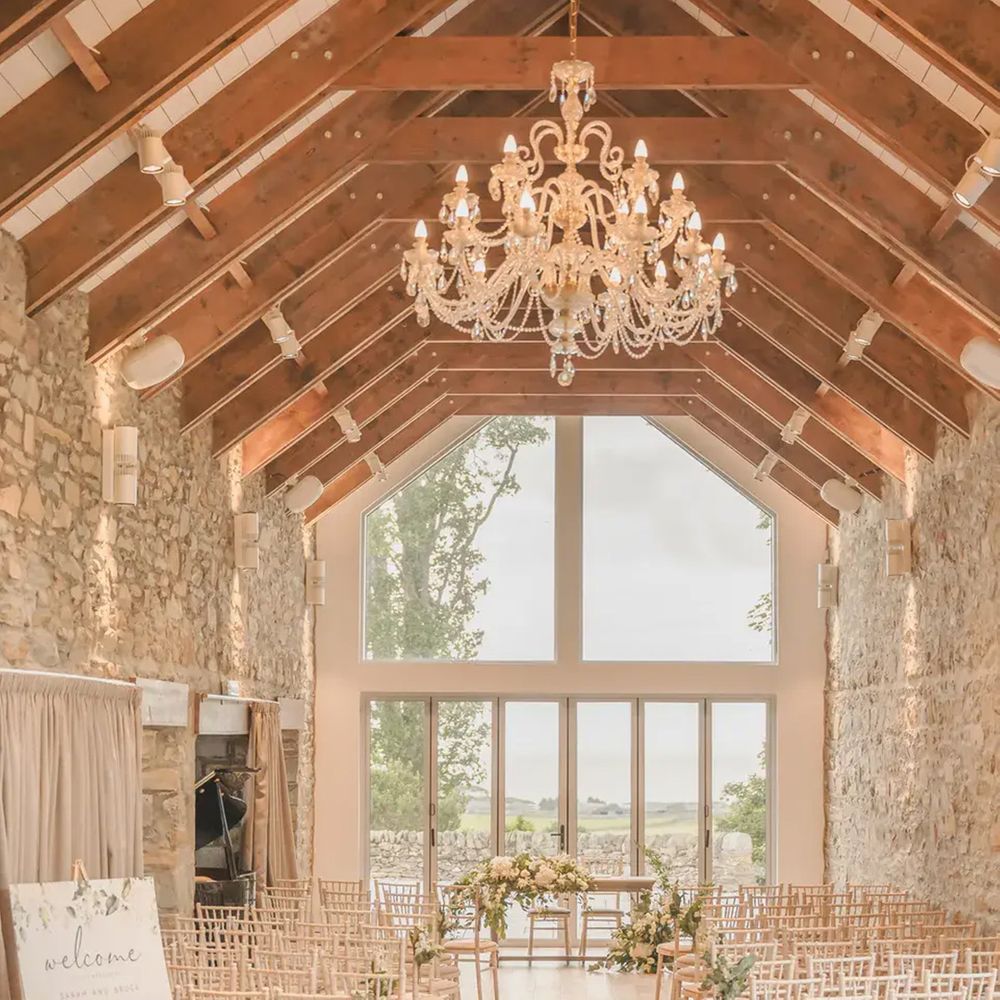 ceremony-space-with-chandeliers