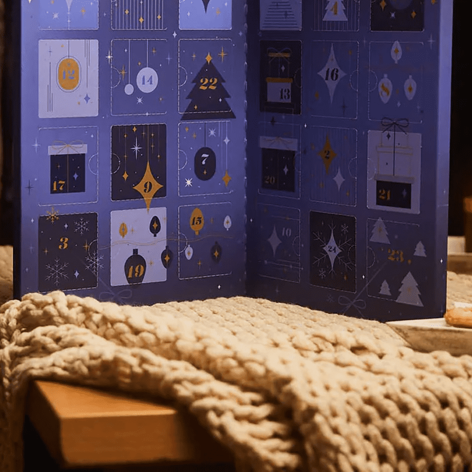 Twinings Tea Advent Calendar 2025 lifestyle image of open calendar