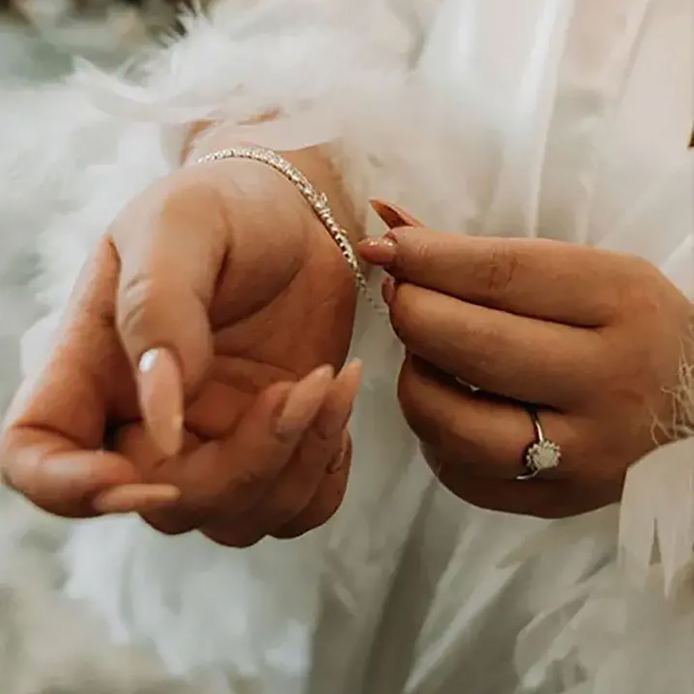 delicate diamond tennis bracelet