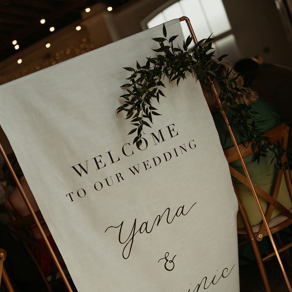 fabric-wedding-welcome-sign