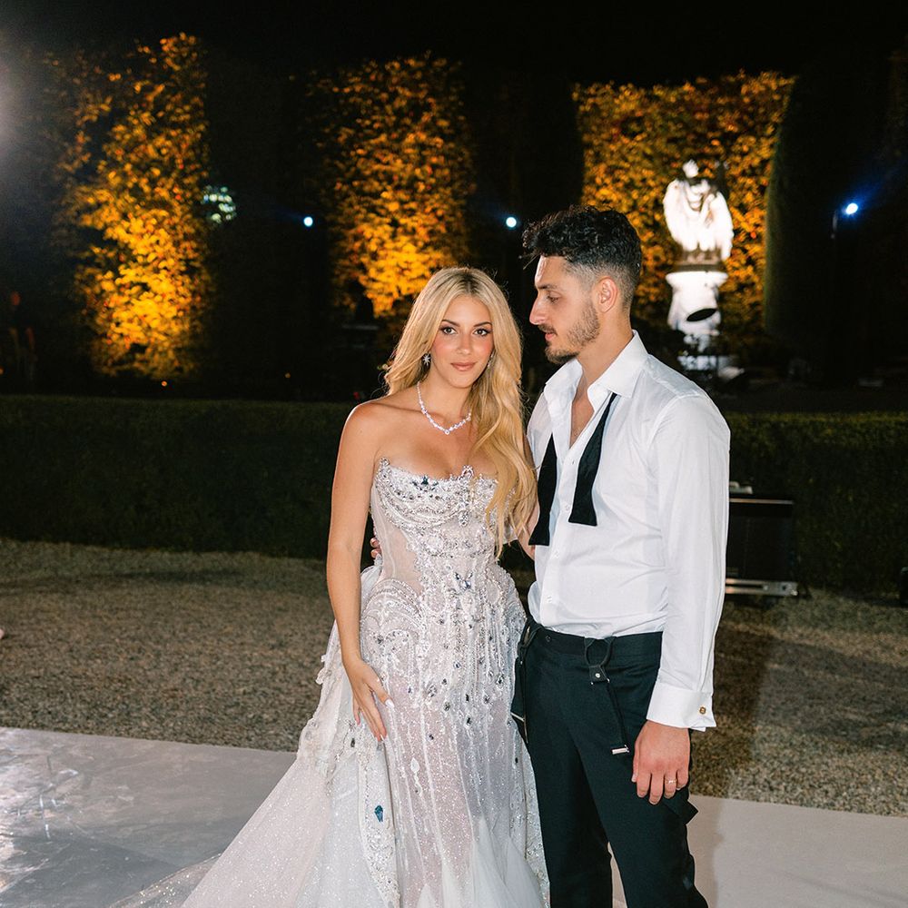 bride-in-bejewelled-strapless-wedding-dress