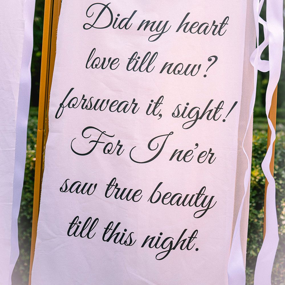 romeo-and-juliet-wedding-quote-fabric-sign