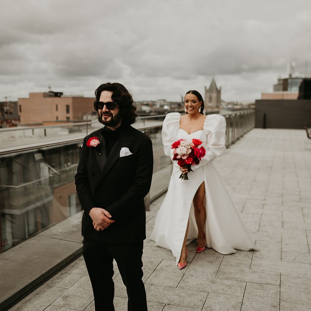 first-look-moment-for-bride-and-groom