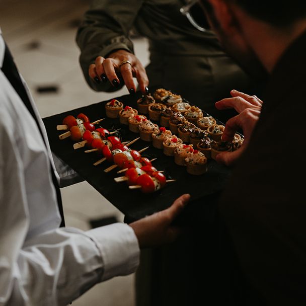 wedding-canapes-on-black-tray