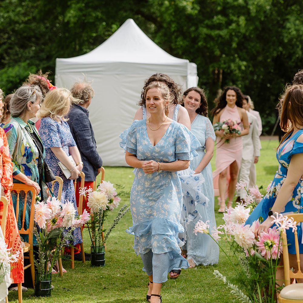 bridesmaids-walk-down-the-aisle