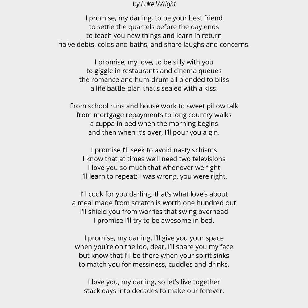 The Relationship Promise by Luke Wright