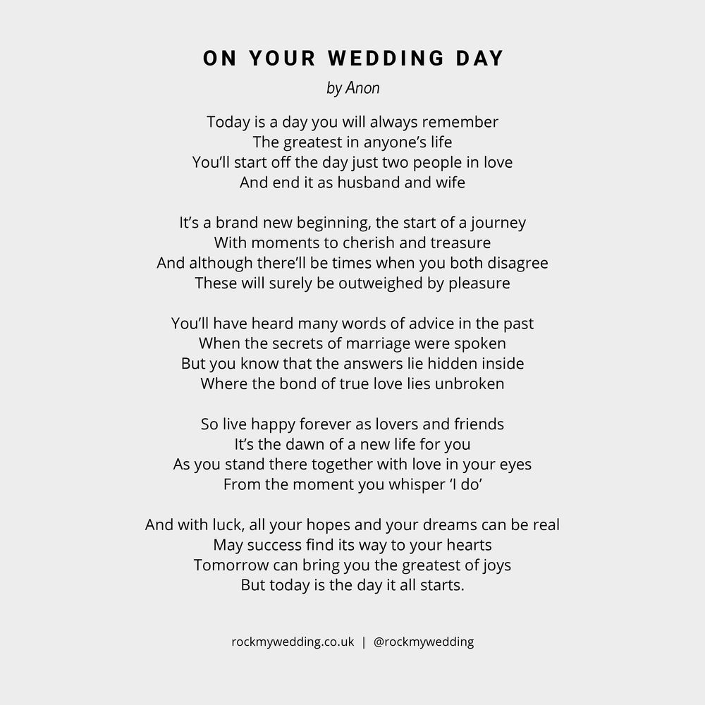 On Your Wedding Day