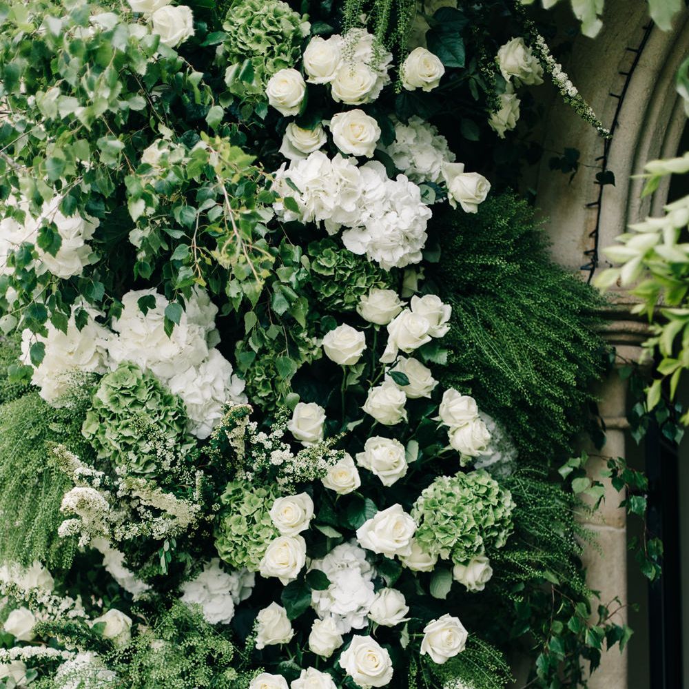 White Church Flower Arch