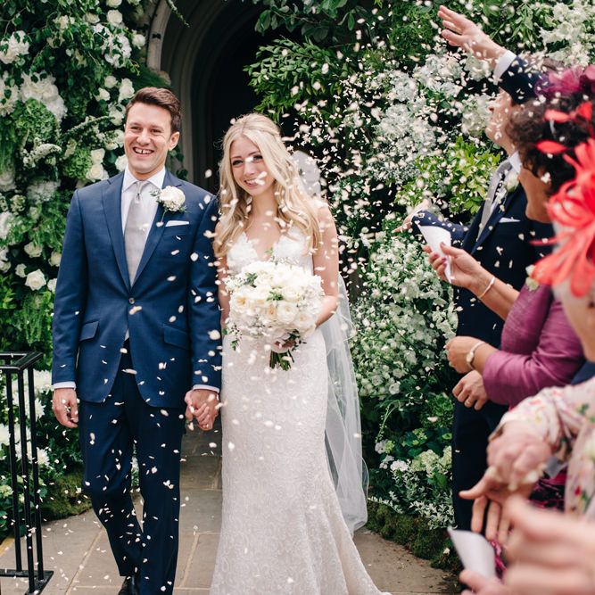 Bride & Groom Confetti Portrait
