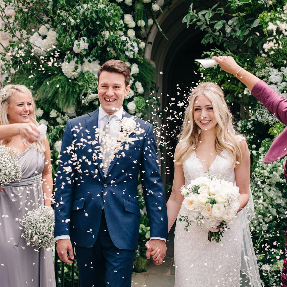 Bride & Groom Confetti Portrait