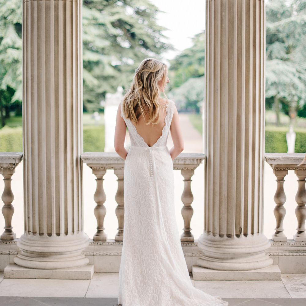 Bride in Maggie Sottero Pierce Wedding Dress
