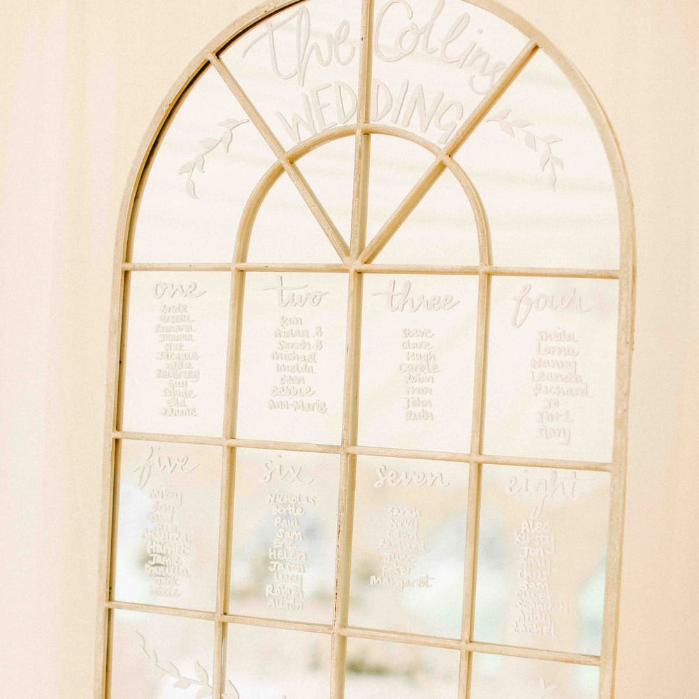 Window Pane Table Plan