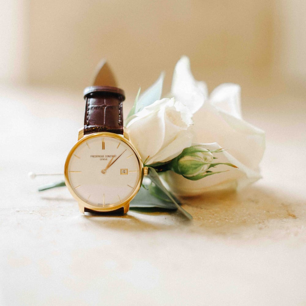 Grooms Buttonhole & Watch