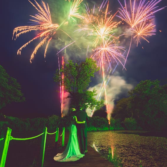 Fireworks at Wedding