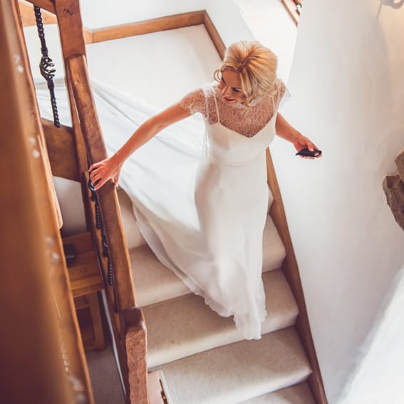 Bride wearing 'Lottie' by Stephanie Allin
