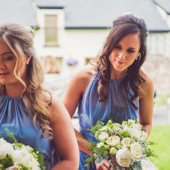 Bridesmaids in Dessy