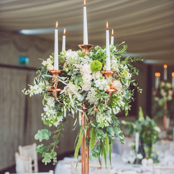 Botanical Green & Copper Wedding Decor