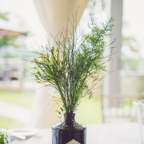 Botanical Green & Copper Wedding Decor